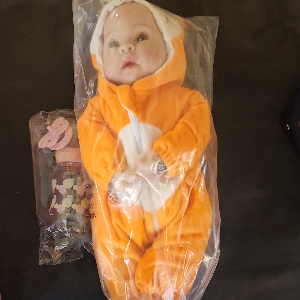 Cozy Orange Baby Doll Outfit